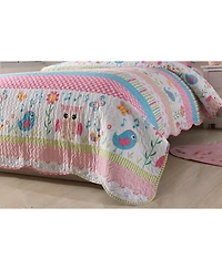 MarCielo Kids Girls Quilt Set Bedspread Coverlet Set A73 Twin