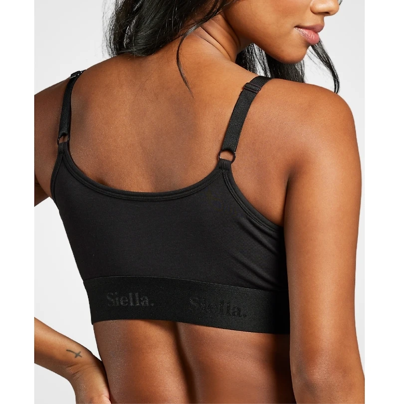 Siella Women's Organic Cotton Scoop Neck Bralette