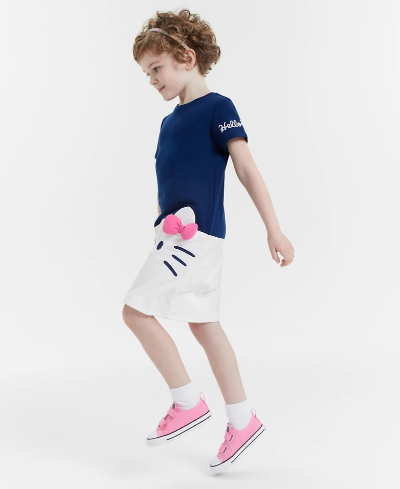 Hello Kitty Little Girls Short Sleeve Shift Dress