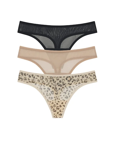 Skarlett Blue Women's Spellbound Mesh Thong 3-Pack