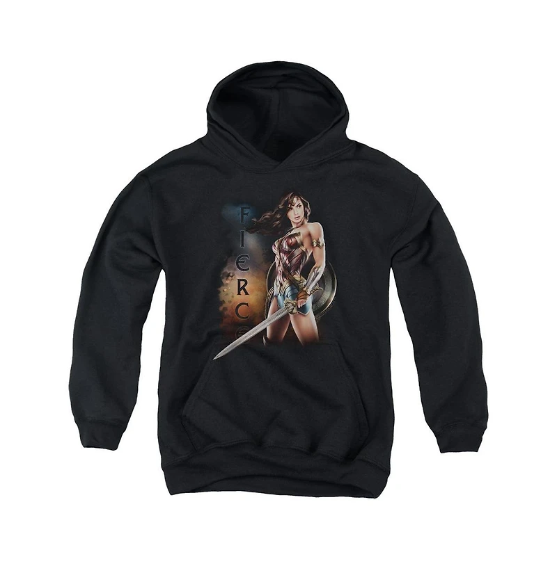 Wonder Woman Movie Youth Fierce Pull Over Hoodie / Hooded Sweatshirt