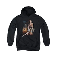 Wonder Woman Movie Youth Fierce Pull Over Hoodie / Hooded Sweatshirt
