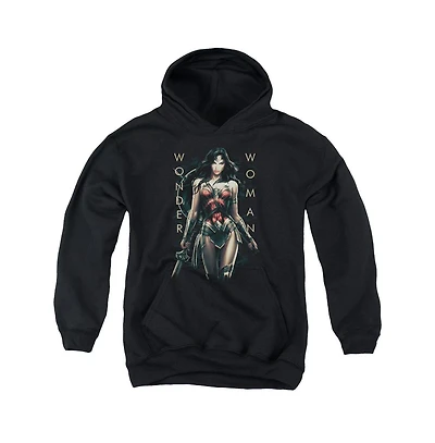 Wonder Woman Movie Youth Armed And Dangerous Pull Over Hoodie / Hooded Sweatshirt