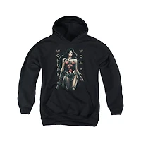 Wonder Woman Movie Youth Armed And Dangerous Pull Over Hoodie / Hooded Sweatshirt