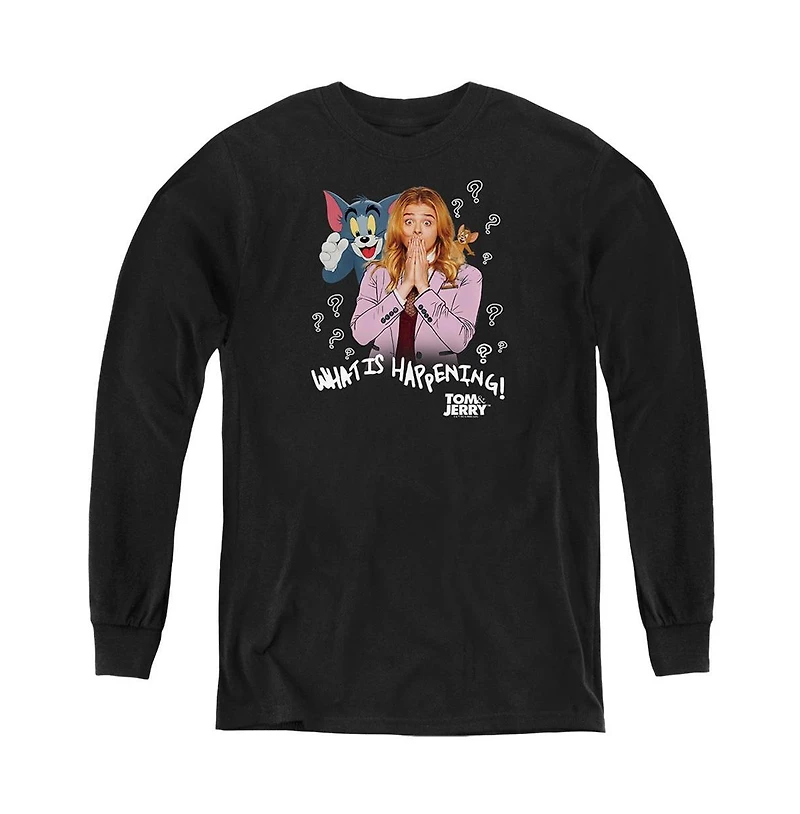 Tom And Jerry Movie Youth What Is Happening Long Sleeve Sweatshirt