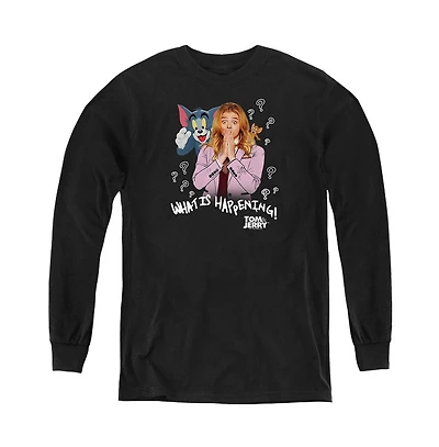 Tom And Jerry Movie Youth What Is Happening Long Sleeve Sweatshirt