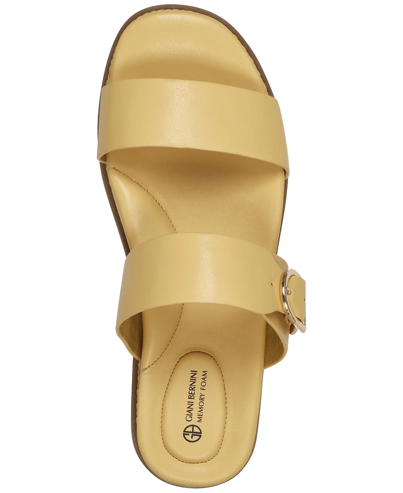 Giani Bernini Women's Gianaa Memory Foam Double Band Footbed Sandals, Created for Macy's