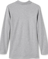 Lands' End Girls School Uniform Long Sleeve Feminine Fit Interlock Polo Shirt