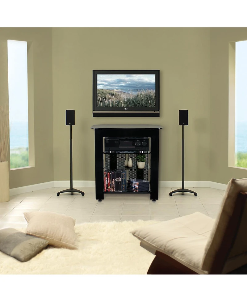 Sanus EFSat Height-Adjustable Stands for Satellite Speakers - Pair (Black)