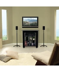 Sanus EFSat Height-Adjustable Stands for Satellite Speakers - Pair (Black)