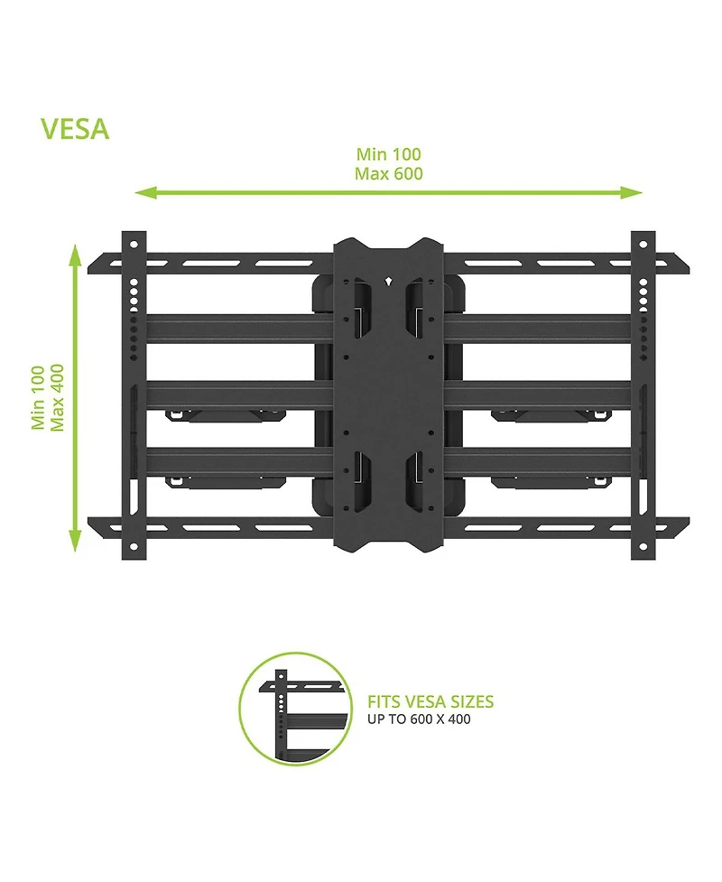 Kanto PDC650 Full Motion Corner Mount for 37" - 70" Tv