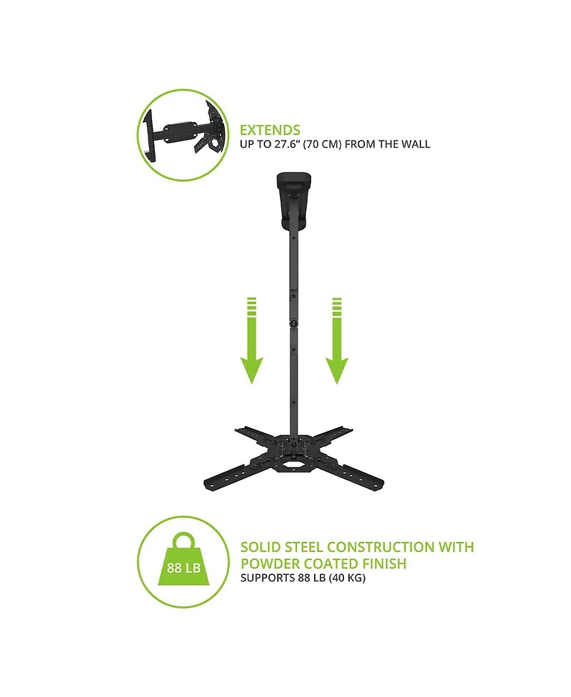 Kanto PS400 Articulating Full Motion Single Stud Mount for 30" - 80" Tv