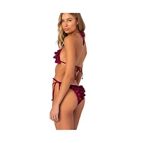 Women's Joelle Ruffled Triangle Bikini Top
