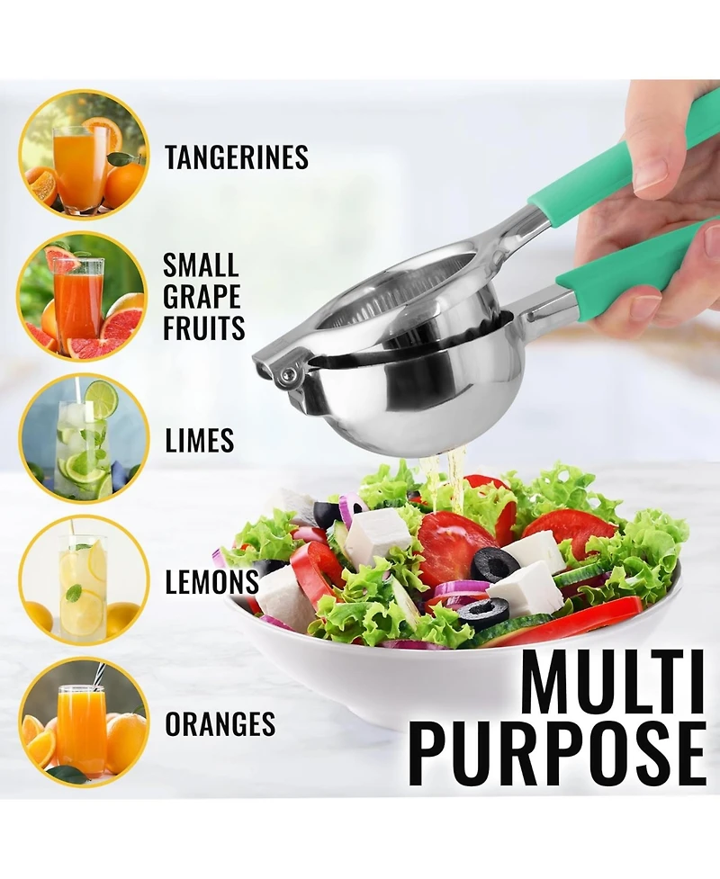 Lemon Squeezer Stainless Steel with Premium Heavy Duty Solid Metal Bowl