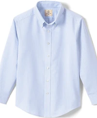 Lands' End Big Boys Long Sleeve Stripe Oxford Dress Shirt