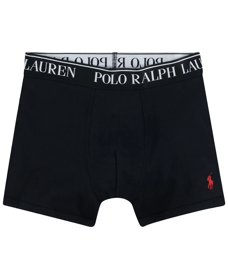 Polo Ralph Lauren Big Boys Cotton Stretch Boxer Briefs 3-Pack