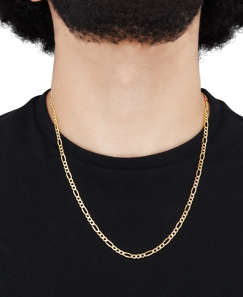 Lightweight Polished Figaro Link 22" Chain Necklace (3.9mm) in 10k Gold