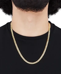 Italian Gold Polished Solid Curb Link 22" Chain Necklace (5-1/2mm) in 10k Gold