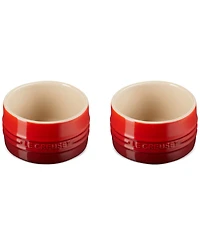 Le Creuset Stoneware Round Ramekin Straight Wall Set