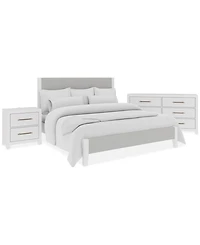 Catriona 3pc Bedroom Set (King Upholstered Bed, Dresser & 2-Drawer Nightstand), Created for Macy's
