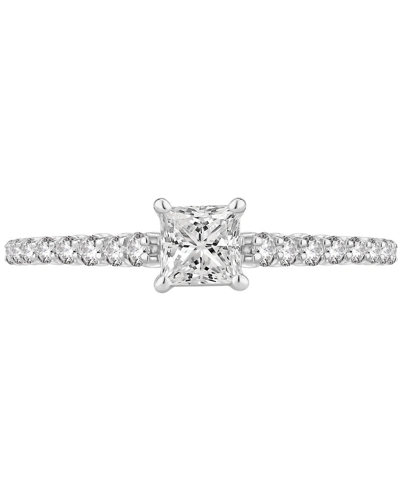Diamond Princess-Cut Engagement Ring (3/4 ct. t.w.) in 14k White Gold