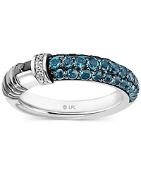Star Wars Wonder Fine Jewelry London Blue Topaz (1 ct. t.w.) & Diamond (1/20 ct. t.w.) Obi-Wan Kenobi Lightsaber Ring in Sterling Silver