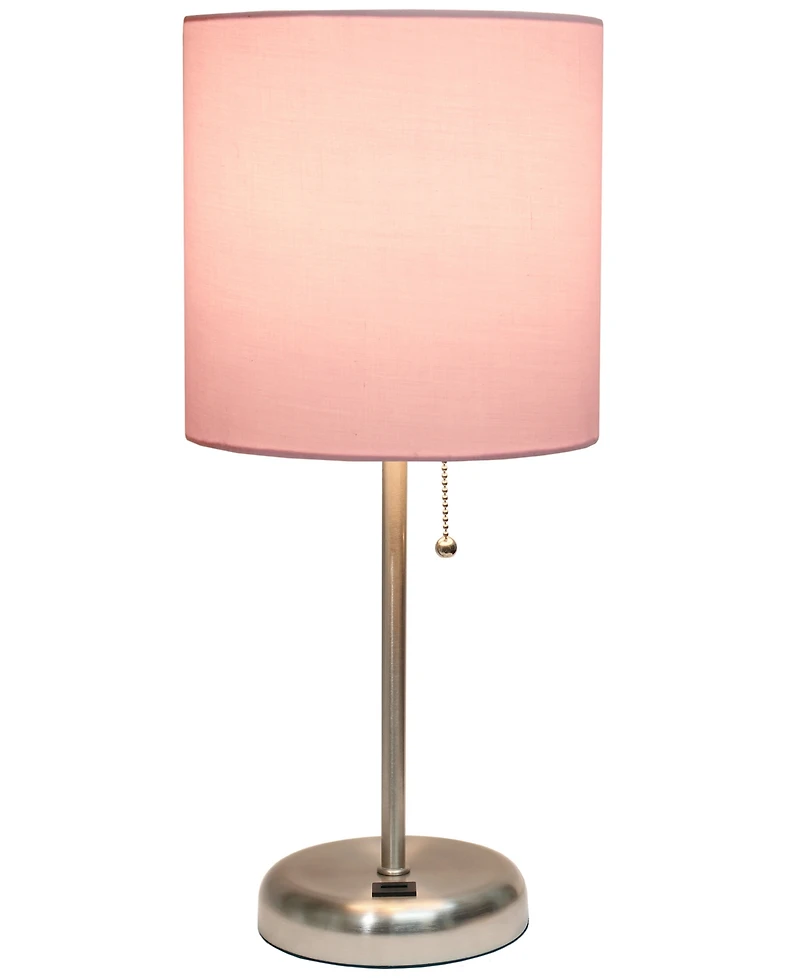 Creekwood Home Oslo 19.5" Contemporary Bedside Usb Port Feature Standard Metal Table Desk Lamp