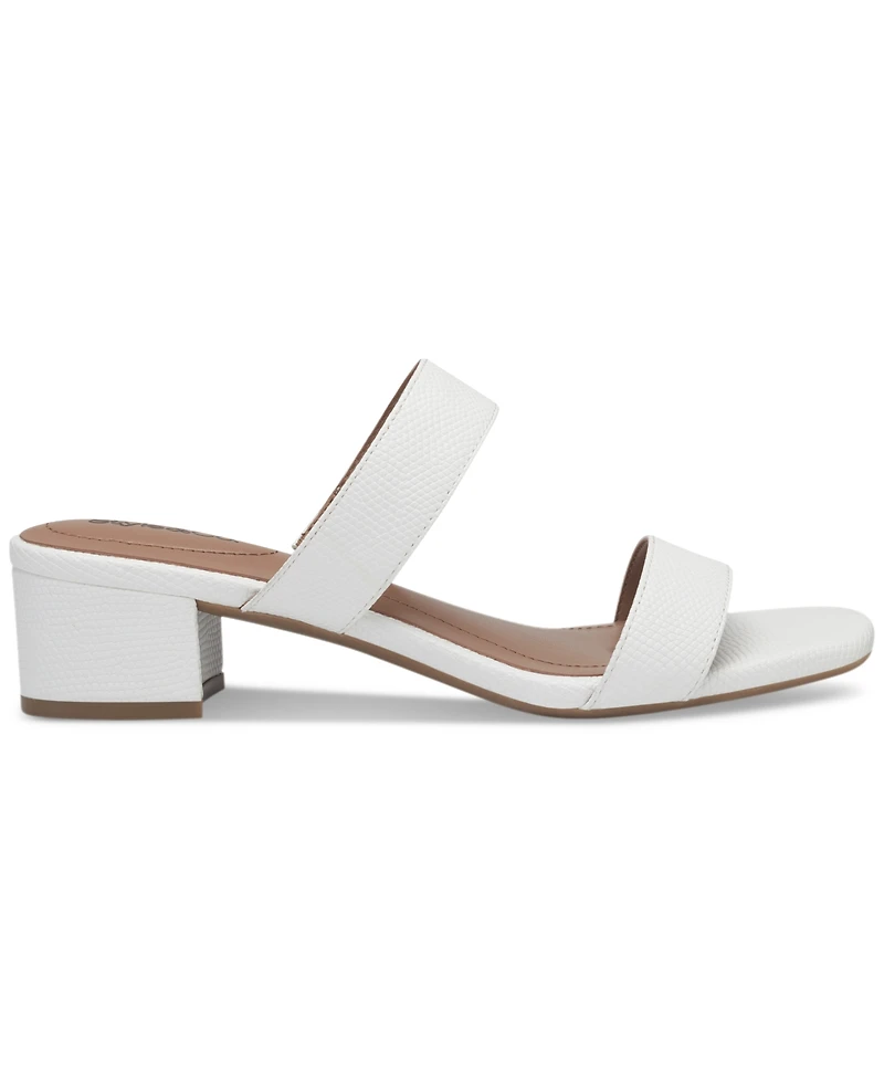 Style & Co Women's Victoriaa Double Band Block Heel Dress Sandals, Created for Macy's
