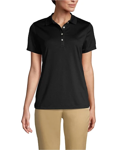 Lands' End Women's Short Sleeve Solid Active Polo