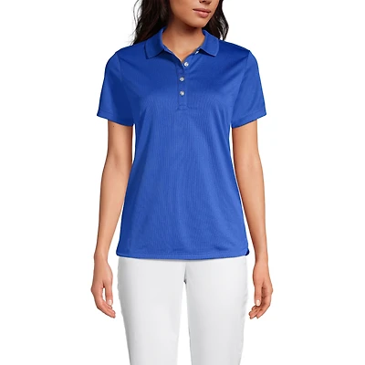 Lands' End Women's Short Sleeve Solid Active Polo