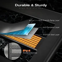 Bathroom Wall Cabinet with Towel Bar and Adjustable Shelf