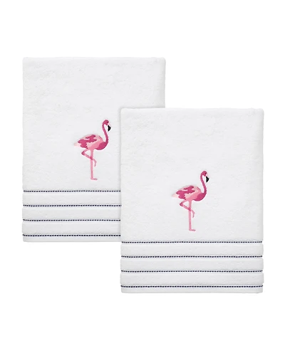 Izod Flamingo Ticking Stripe 2-Pc. Bath Towel Set, 27" x 54"