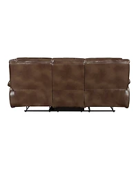 White Label Ouray 87" Leather Double Reclining Sofa