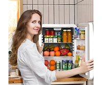 Slickblue 2.4 Cubic Feet Compact Refrigerator Auto Defrost Mini Fridge Reversible Door-White