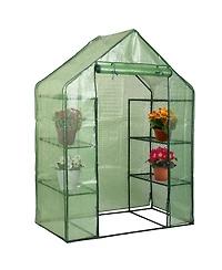 Slickblue Portable 4 Tier Walk-in Plant Greenhouse with 8 Shelves