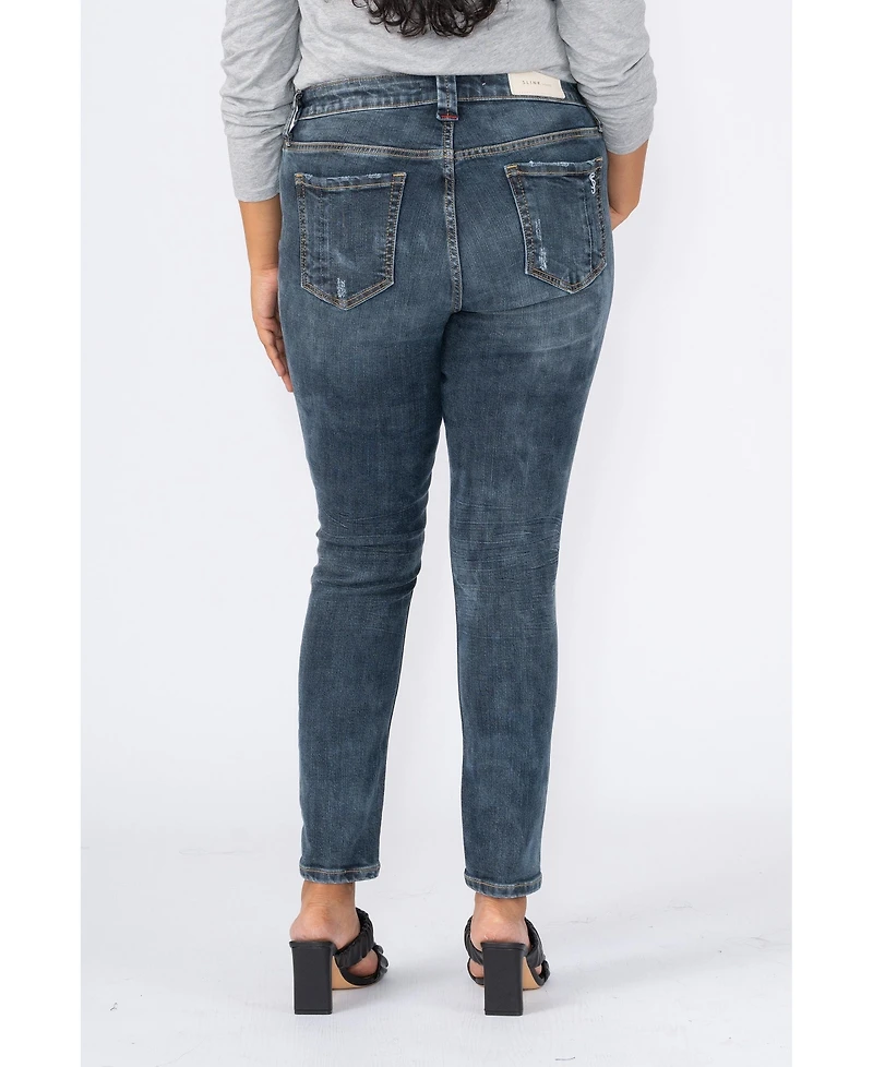 Slink Jeans Women's High Rise Ankle Skinny