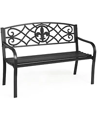 Slickblue Patio Heavy-Duty Metal Garden Bench
