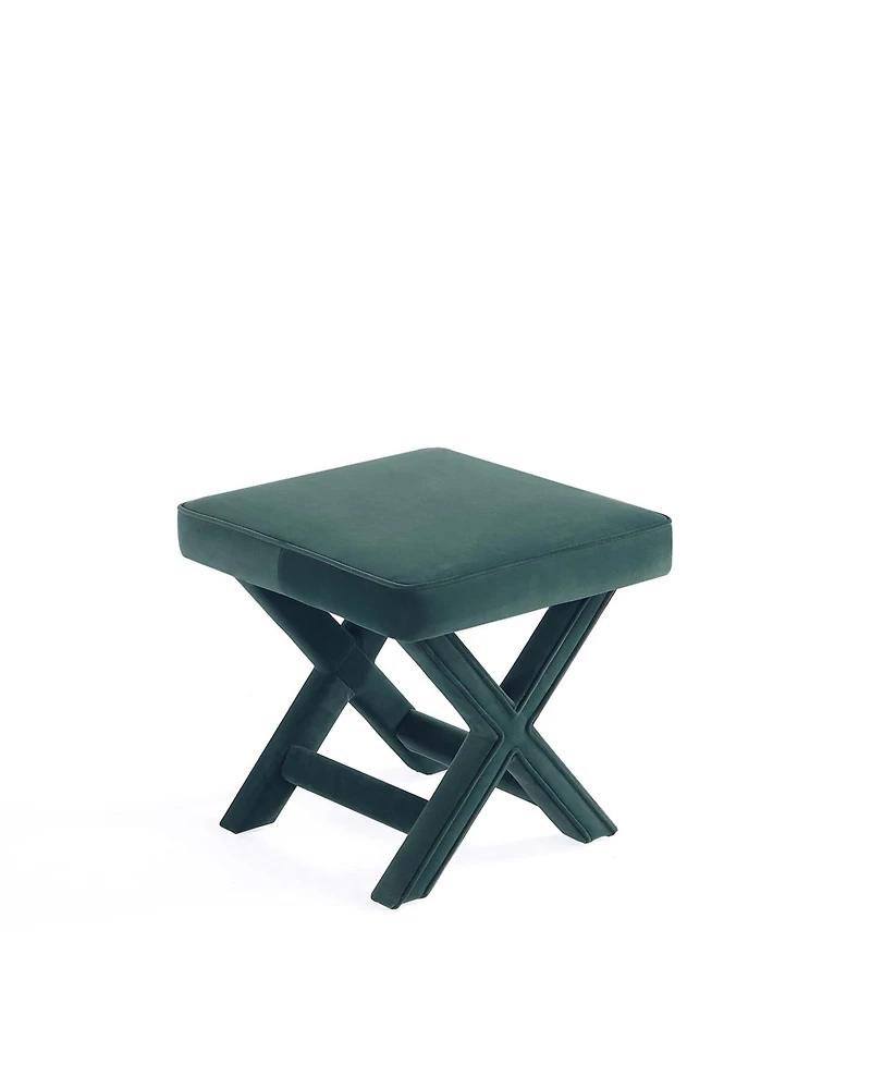 Manhattan Comfort Abigail 20.47" Velvet Upholstered Ottoman Bench