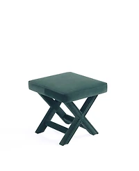 Manhattan Comfort Abigail 20.47" Velvet Upholstered Ottoman Bench