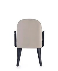 Manhattan Comfort Hillman Leatherette and Velvet Upholstered Dining Armchair