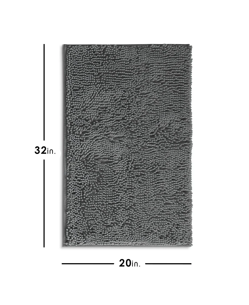 Ultra-Soft Chenille Bath Rug – Medium 20″×32″, Quick-Dry, Machine-Washable, Non-Slip Pvc Backing