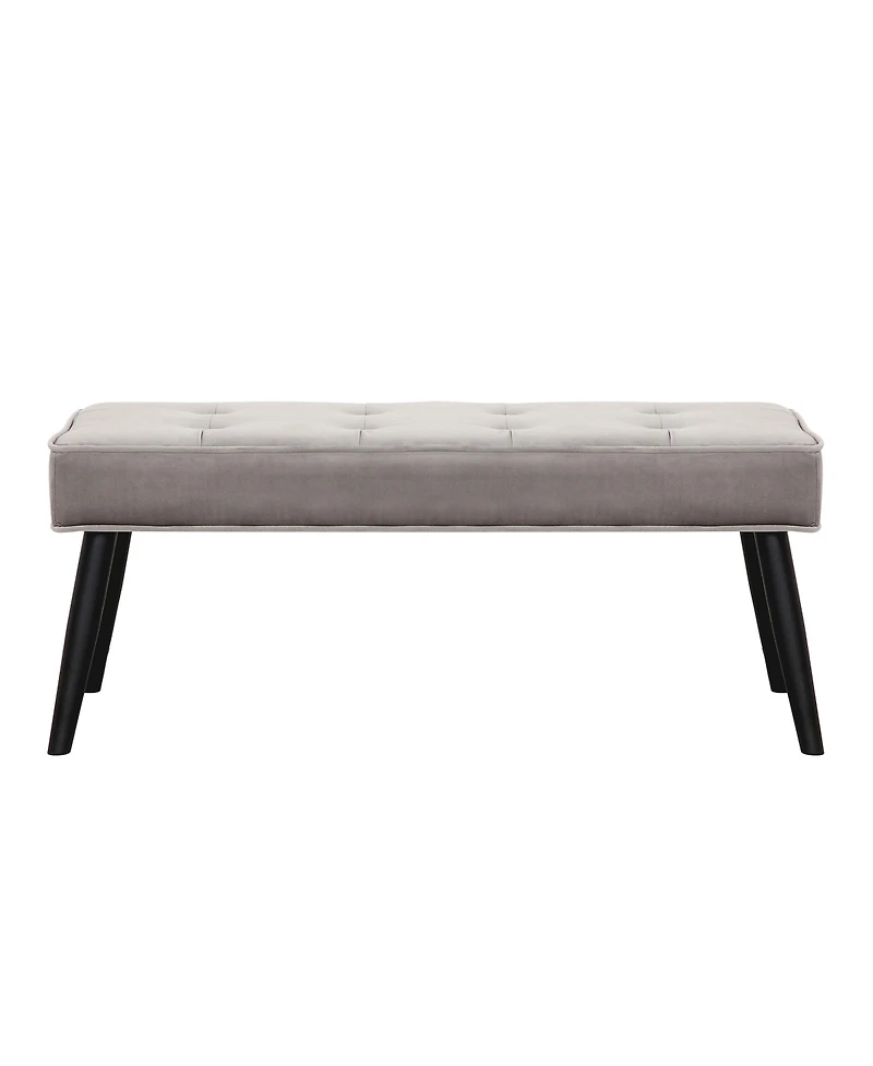 WestinTrends Velvet Tufted Bedroom Bench for Living Room & Entryway