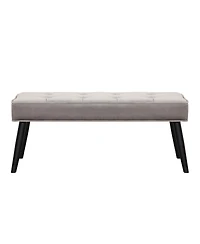 WestinTrends Velvet Tufted Bedroom Bench for Living Room & Entryway