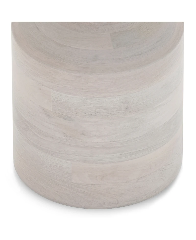 Simpli Home Haynes Solid Mango Wood Wooden Accent Table in White Wash