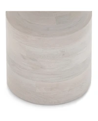 Simpli Home Haynes Solid Mango Wood Wooden Accent Table in White Wash