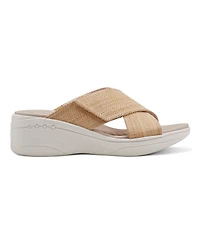 Easy Spirit Women's Bindie Crisscross Lightweight Wedge Sandals