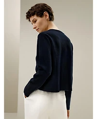 Lilysilk Women's Wool Button-Front Sweater Lady Jacket