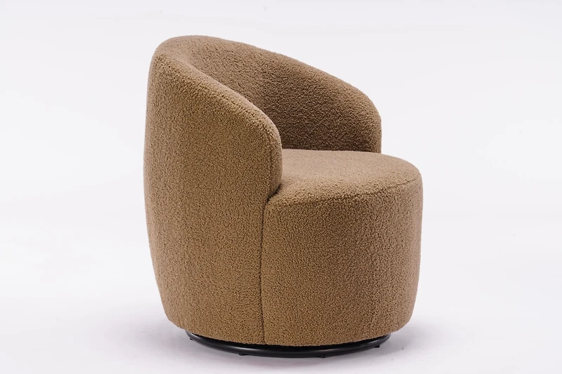 Streamdale Cozy Teddy Fabric Swivel Armchair