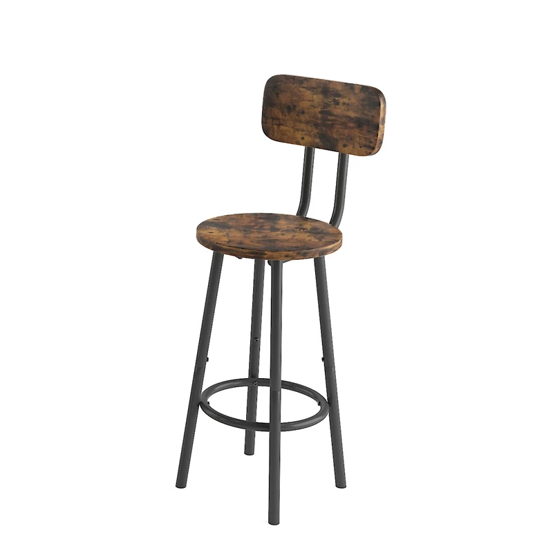 Streamdale Furniture Bar Table, Equipped With 2 Bar Stools, With Backrest And Partition