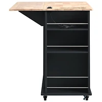 Streamdale Kitchen Storage Island with Power Outlet and Wine Rack